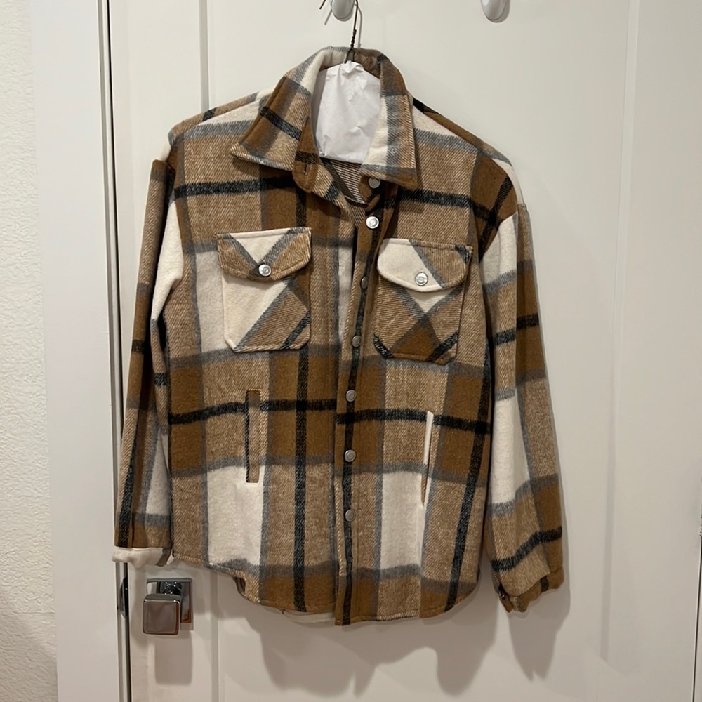 Amazon Tan and Blue Shacket